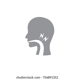 Vocal cord icon w person image vector illustration