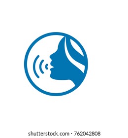 Vocal cord icon w person image vector illustration