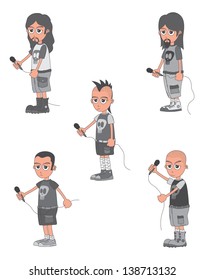 Vocal Guy Set Stock Vector (Royalty Free) 138713132 | Shutterstock