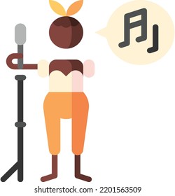 vocal isolated design element stock illustration. Vector on a white background