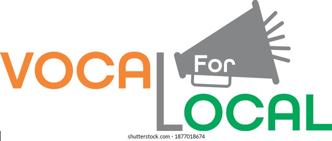Vocal for Local Scalable Vector Graphic, support local business Tag. Illustration. Local for Vocal.