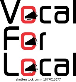 Vocal for Local Scalable Vector Graphic, support local business Tag. Illustration. Local for Vocal.