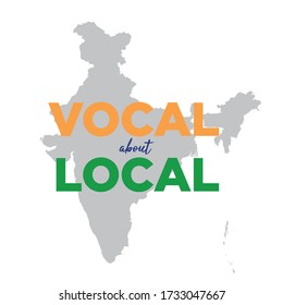 Vocal for Local Scalable Vector with India Map