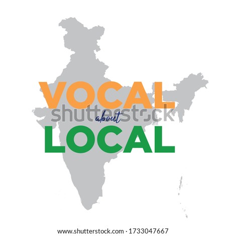 Vocal for Local Scalable Vector with India Map