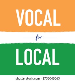 Vocal for Local Scalable Vector with Indian Flag