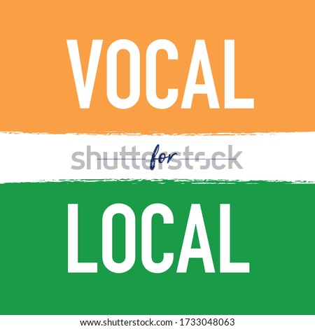 Vocal for Local Scalable Vector with Indian Flag