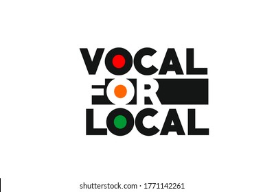 Vocal For Local Text, Vector Illustration  