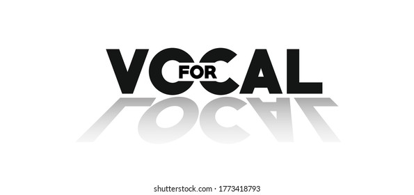 vocal for local text, vector illustration