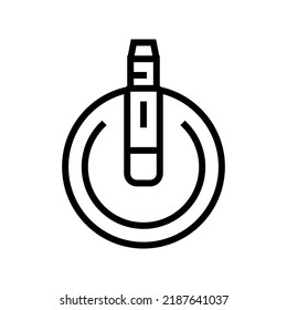 vocal mic microphone line icon vector. vocal mic microphone sign. isolated contour symbol black illustration