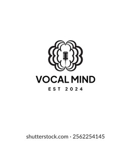 vocal of mind icon logo design illustration