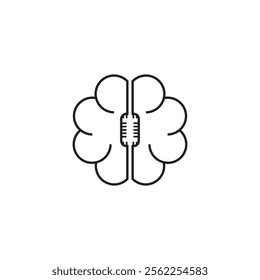 vocal of mind icon logo design illustration