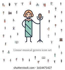 vocal musician icon. musical genres icons universal set for web and mobile