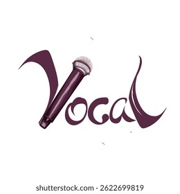 vocal writing with mic icon without background