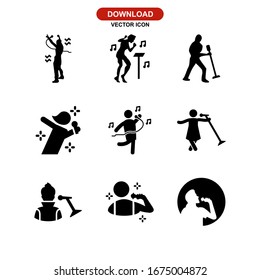 vocalist icon or logo isolated sign symbol vector illustration - Collection of high quality black style vector icons
