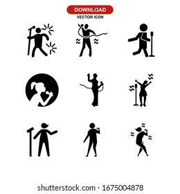 vocalist icon or logo isolated sign symbol vector illustration - Collection of high quality black style vector icons
