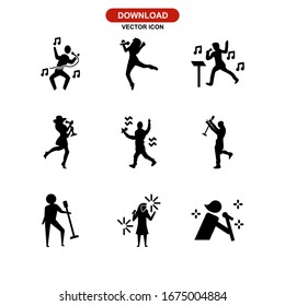 vocalist icon or logo isolated sign symbol vector illustration - Collection of high quality black style vector icons
