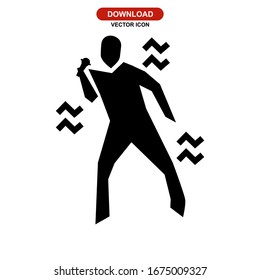 vocalist icon or logo isolated sign symbol vector illustration - high quality black style vector icons
