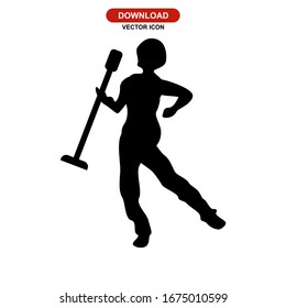 vocalist icon or logo isolated sign symbol vector illustration - high quality black style vector icons
