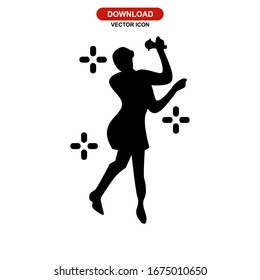 vocalist icon or logo isolated sign symbol vector illustration - high quality black style vector icons
