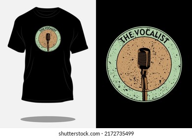 the vocalist retro t shirt design
