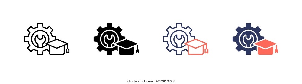 Vocational Multi Style Icon Set Vector
