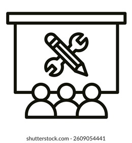 Vocational Training icon line vector illustration