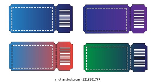 vocuher template or discount coupon promo ticket vector poster for watching cinemas cinema films widescreen