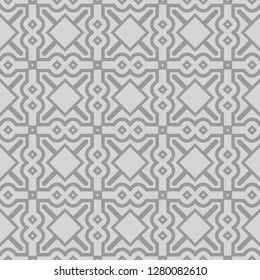 Vodern decorative geometric pattern. grey color. Seamless vector illustration.