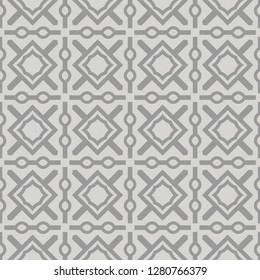 Vodern decorative geometric pattern. grey color. Seamless vector illustration.