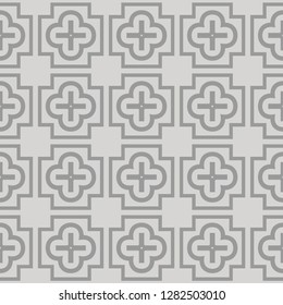 Vodern decorative geometric pattern. grey color. Seamless vector illustration.