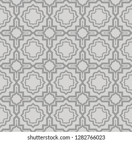 Vodern decorative geometric pattern. grey color. Seamless vector illustration.