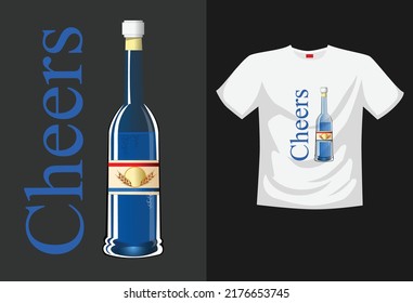 Vodka en diseño de camisetas de abotto y tipografía