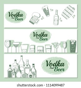 Vodka and beer concept