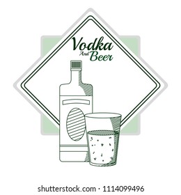 Vodka and beer concept