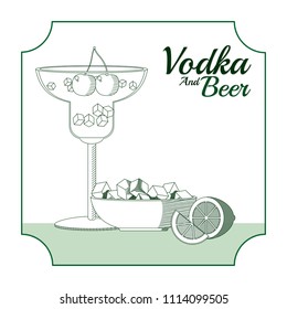 Vodka and beer concept