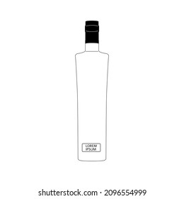 Vodka bottle 70Cl, flat icon design vector