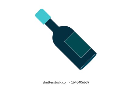 Símbolo gráfico de estilo plano de icono del frasco de Vodka.