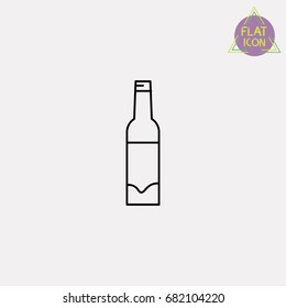 vodka bottle line icon