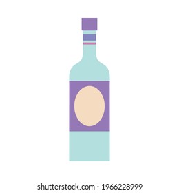 vodka bottle on white background