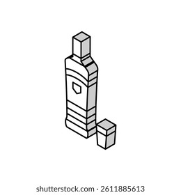 vodka drink bottle isometric icon vector. vodka drink bottle sign. isolated symbol illustration