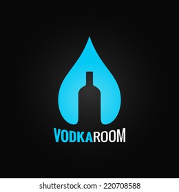 vodka glass bottle drop background