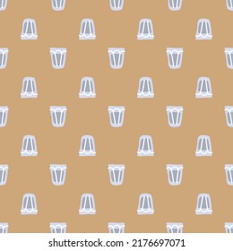 Vodka glass seamless pattern, great design for any purposes. Doodle style. Hand drawn image. Repeat template. Party drinks concept. Freehand drawing. Cartoon sketch graphic draft. Vector.
