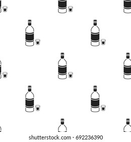 Vodka icon in black style isolated on white background. Alcohol symbol stock vector illustration.