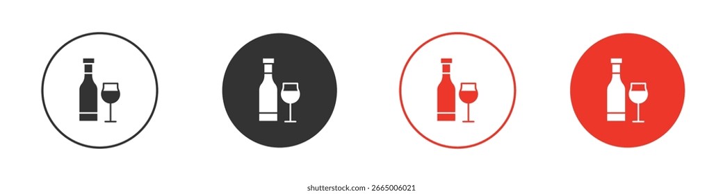 Wodka-Ikone. Vektorsymbole mit schwarzem Stil. Symbol für isoliertes Zeichen