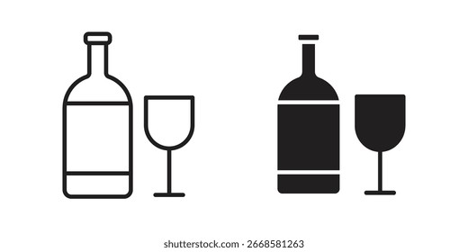 Icono de vodka Vector blanco y negro Gráfico