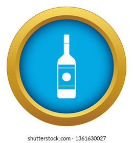 Vodka icon blue vector isolated on white background for any design