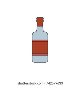 Vodka icon. Cartoon illustration of Vodka vector icon for web isolated on white background