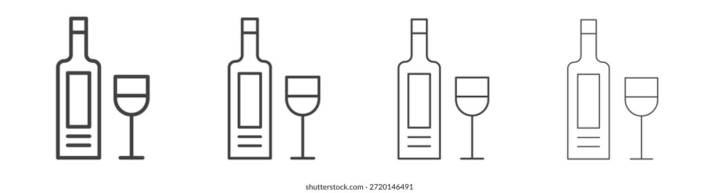 Vodka Icon Konzept Lineares Piktogramm. Einfache Elementgrafik.