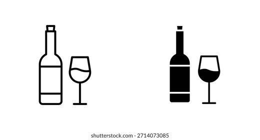 Wodka Icon Design Kollektion. Vektorzeichen und Symbol für UI-Designs