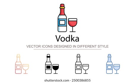 Vodka icon design with white background stock illustration